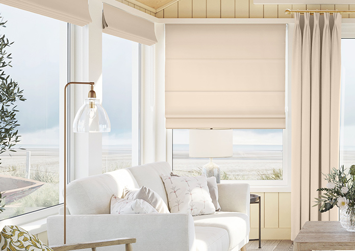Knutsford, Soft Tan - Motorised Roman Blind - Image 3